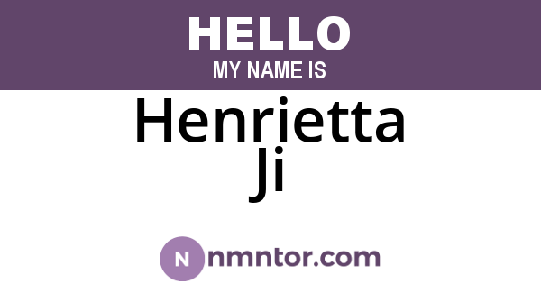 Henrietta Ji