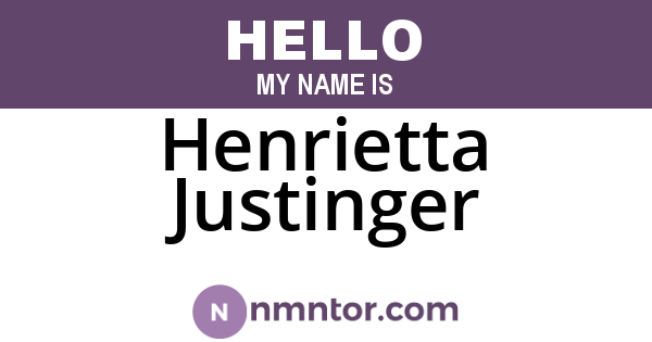 Henrietta Justinger