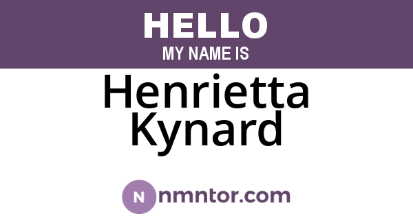 Henrietta Kynard