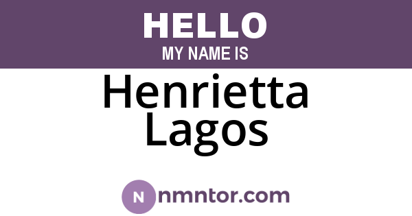 Henrietta Lagos