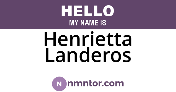 Henrietta Landeros