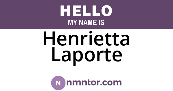Henrietta Laporte