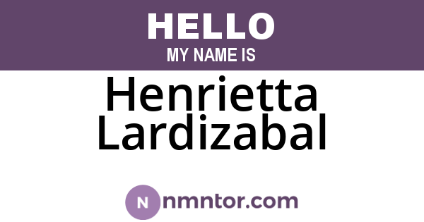 Henrietta Lardizabal