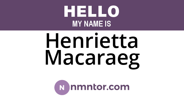 Henrietta Macaraeg