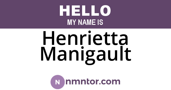 Henrietta Manigault