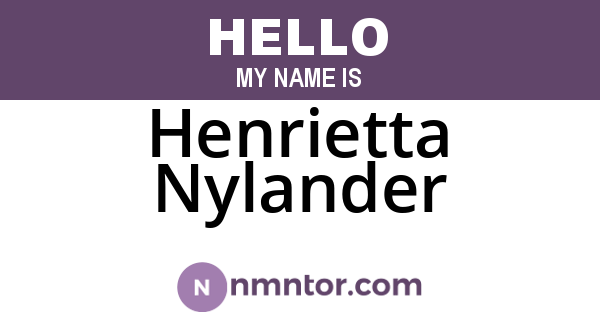 Henrietta Nylander