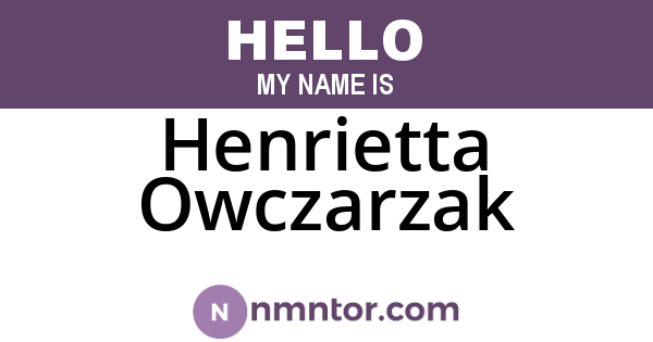 Henrietta Owczarzak