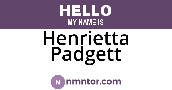 Henrietta Padgett