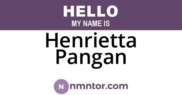 Henrietta Pangan