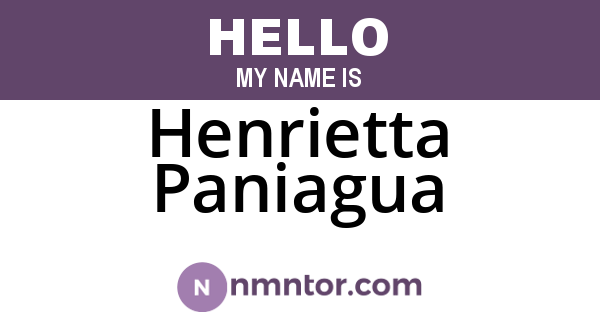 Henrietta Paniagua
