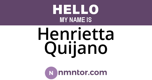 Henrietta Quijano