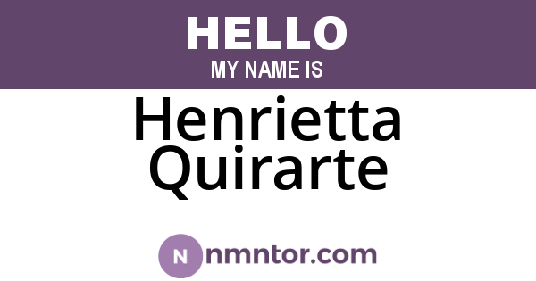 Henrietta Quirarte