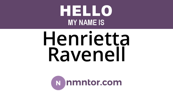 Henrietta Ravenell