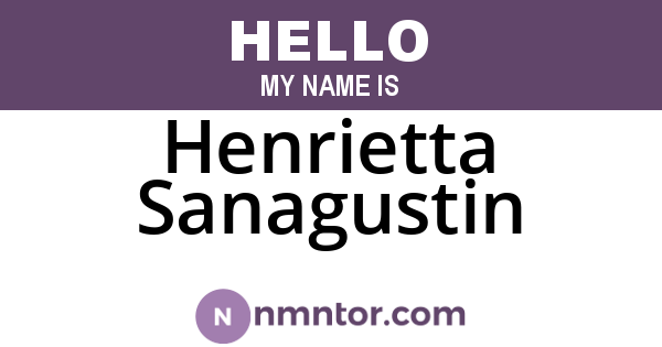 Henrietta Sanagustin