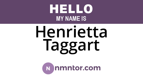 Henrietta Taggart