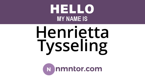 Henrietta Tysseling
