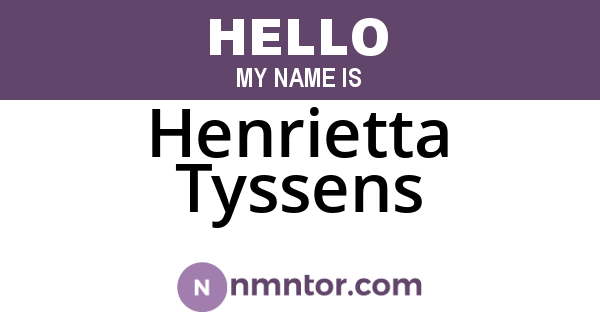 Henrietta Tyssens