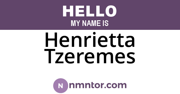 Henrietta Tzeremes