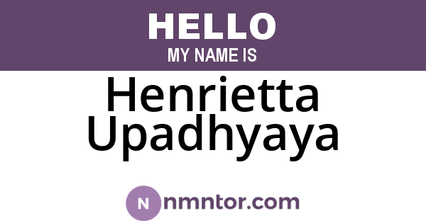 Henrietta Upadhyaya