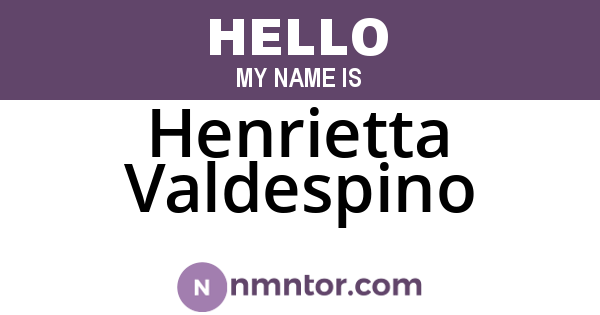 Henrietta Valdespino