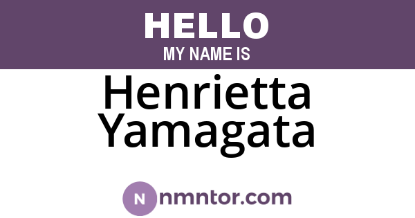 Henrietta Yamagata