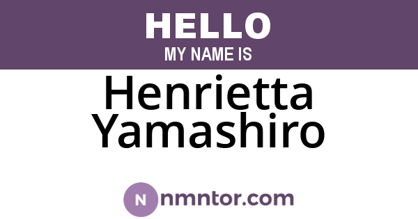 Henrietta Yamashiro