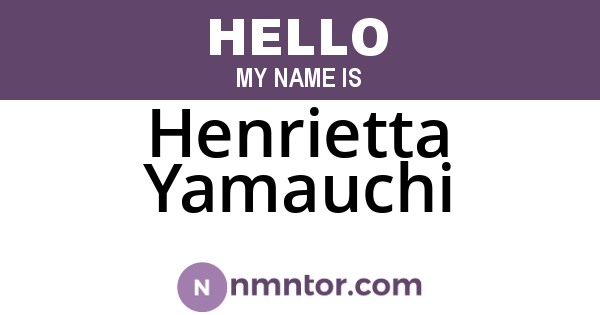 Henrietta Yamauchi