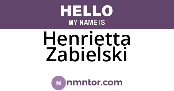 Henrietta Zabielski