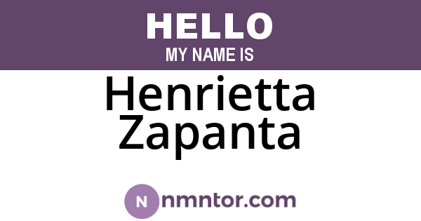 Henrietta Zapanta