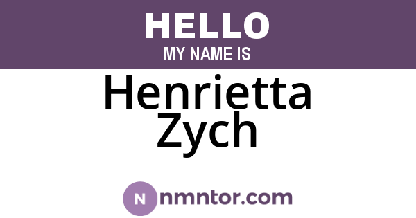Henrietta Zych