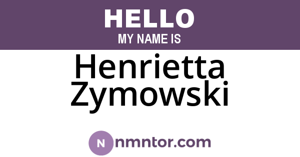 Henrietta Zymowski
