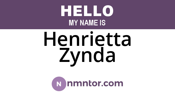 Henrietta Zynda