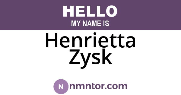 Henrietta Zysk