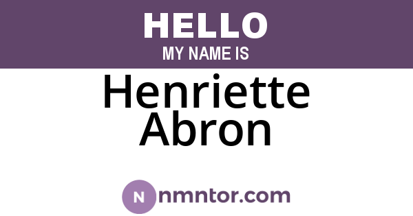 Henriette Abron
