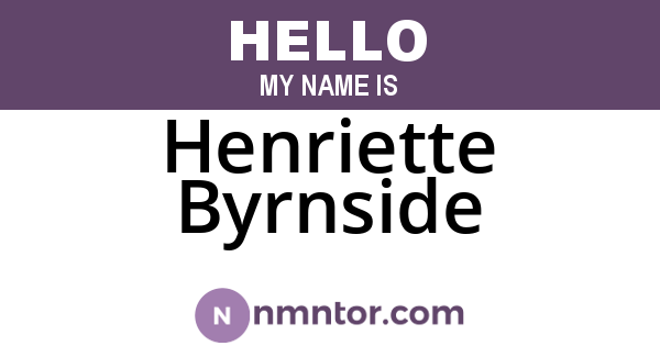 Henriette Byrnside