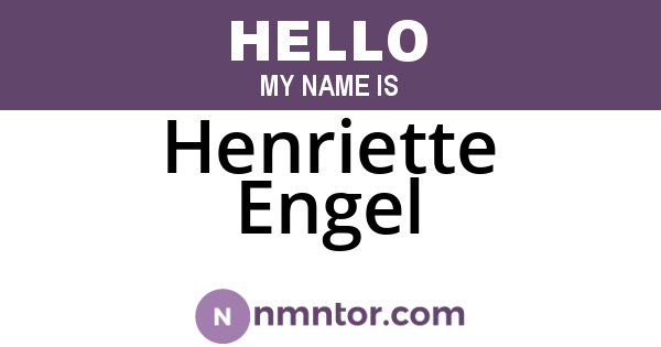 Henriette Engel