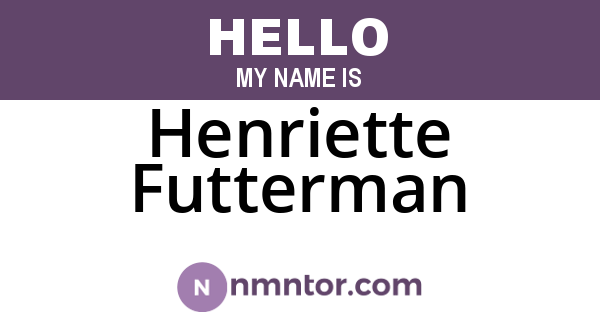 Henriette Futterman
