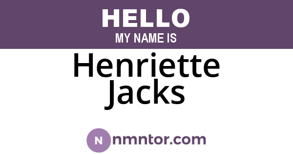 Henriette Jacks