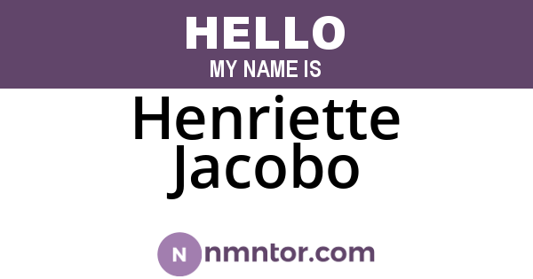Henriette Jacobo