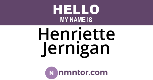 Henriette Jernigan