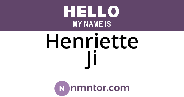 Henriette Ji