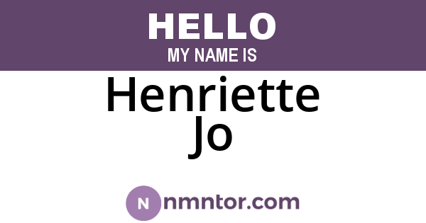 Henriette Jo