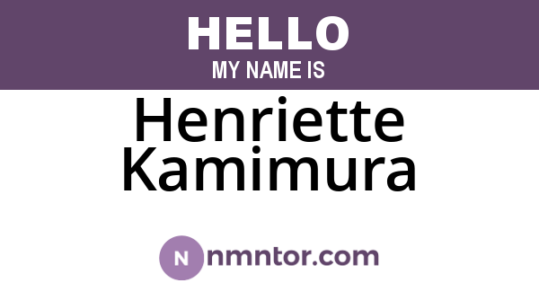 Henriette Kamimura