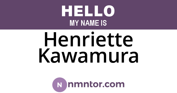 Henriette Kawamura