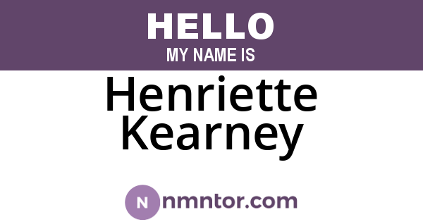 Henriette Kearney
