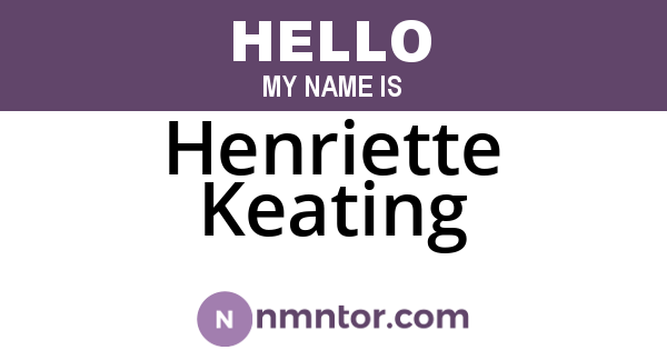 Henriette Keating