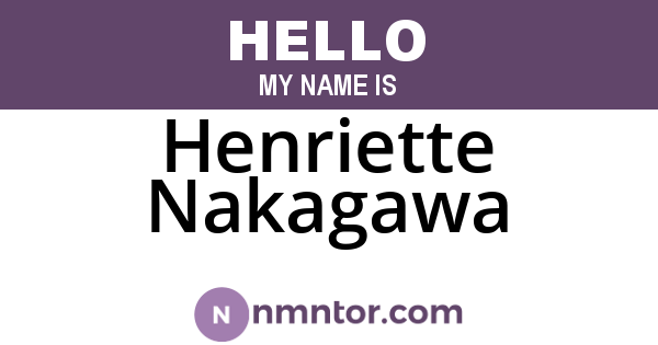 Henriette Nakagawa