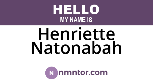 Henriette Natonabah
