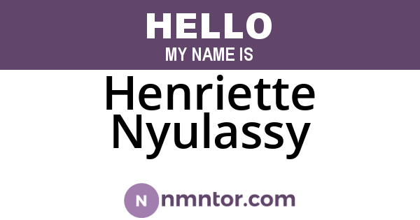 Henriette Nyulassy