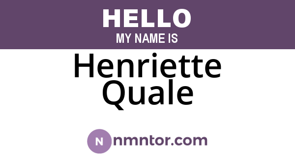 Henriette Quale